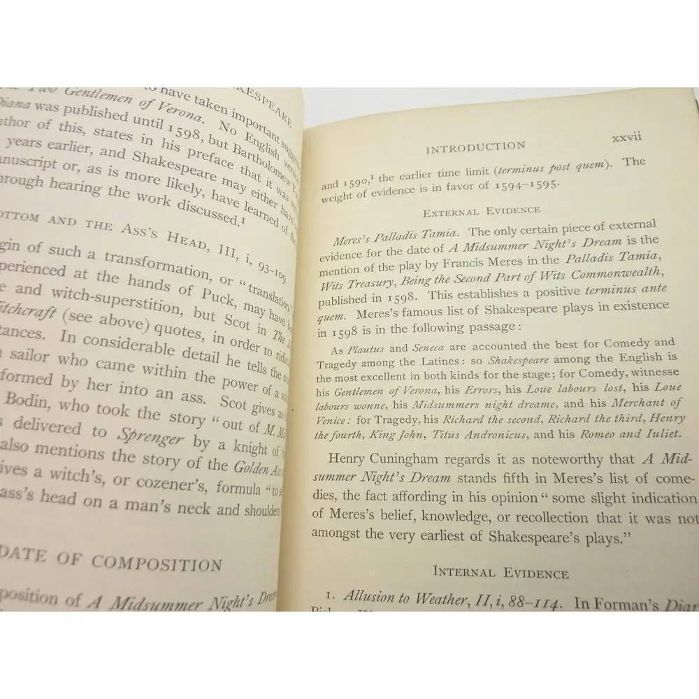 Vintage 1910 The New Hudson Shakespeare Midsummer Nights Dream Hardcover Book
